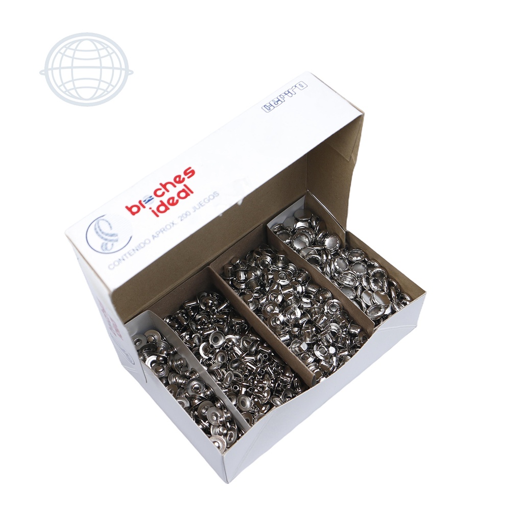 [CEFIROC-NI-SV] Broche Céfiro Caja Con 200 Piezas (Niquel)
