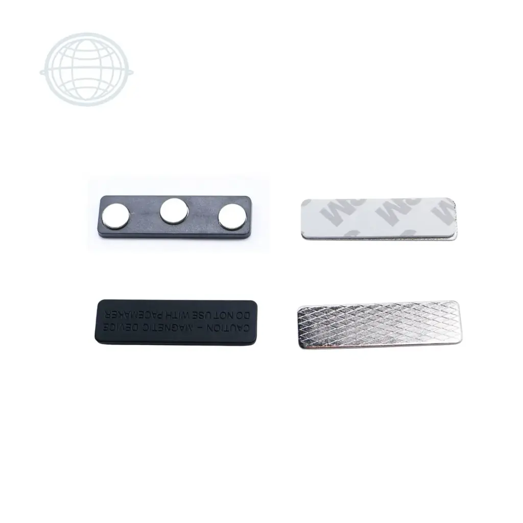Porta Gafete Magnético con Pegamento 45x13mm