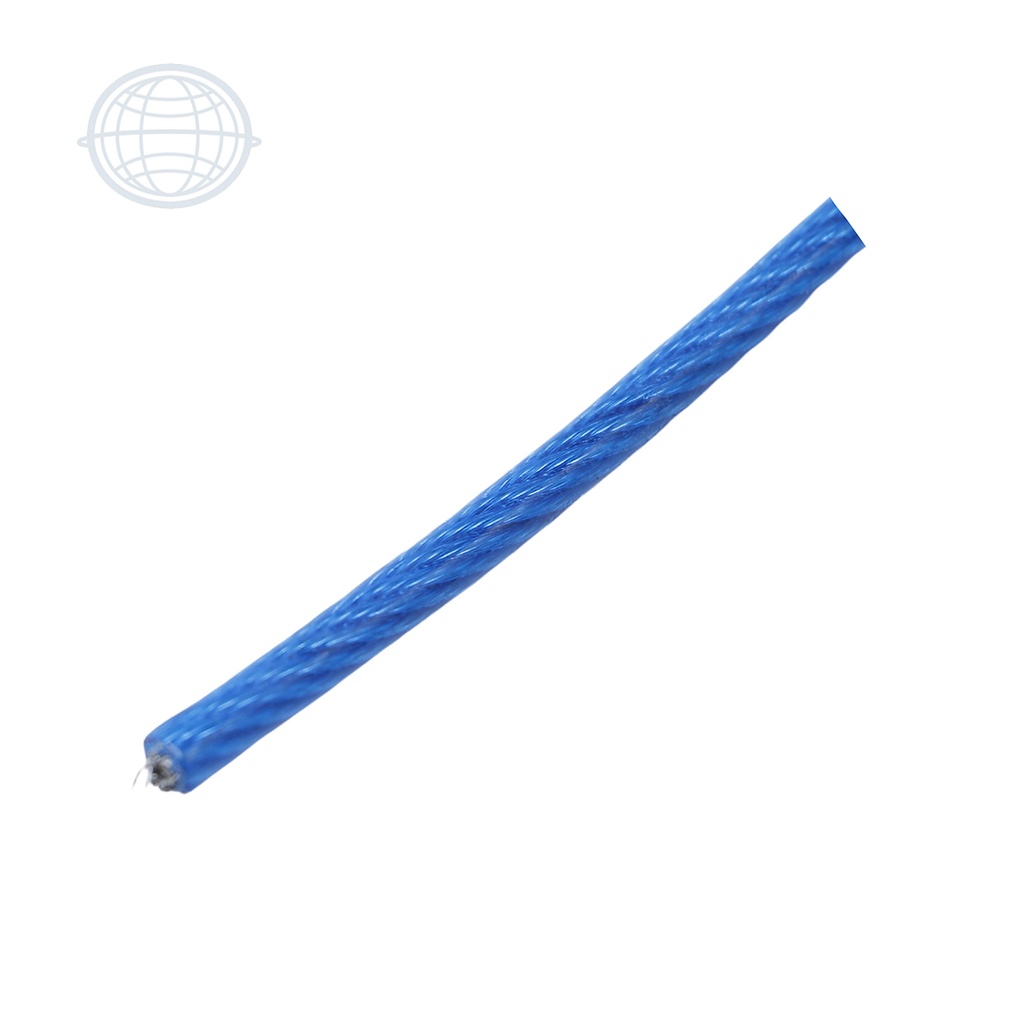 [CABLE3-RE-SM] Cable de Acero Trenzado y Forrado 3/16'' (Azul Rey)