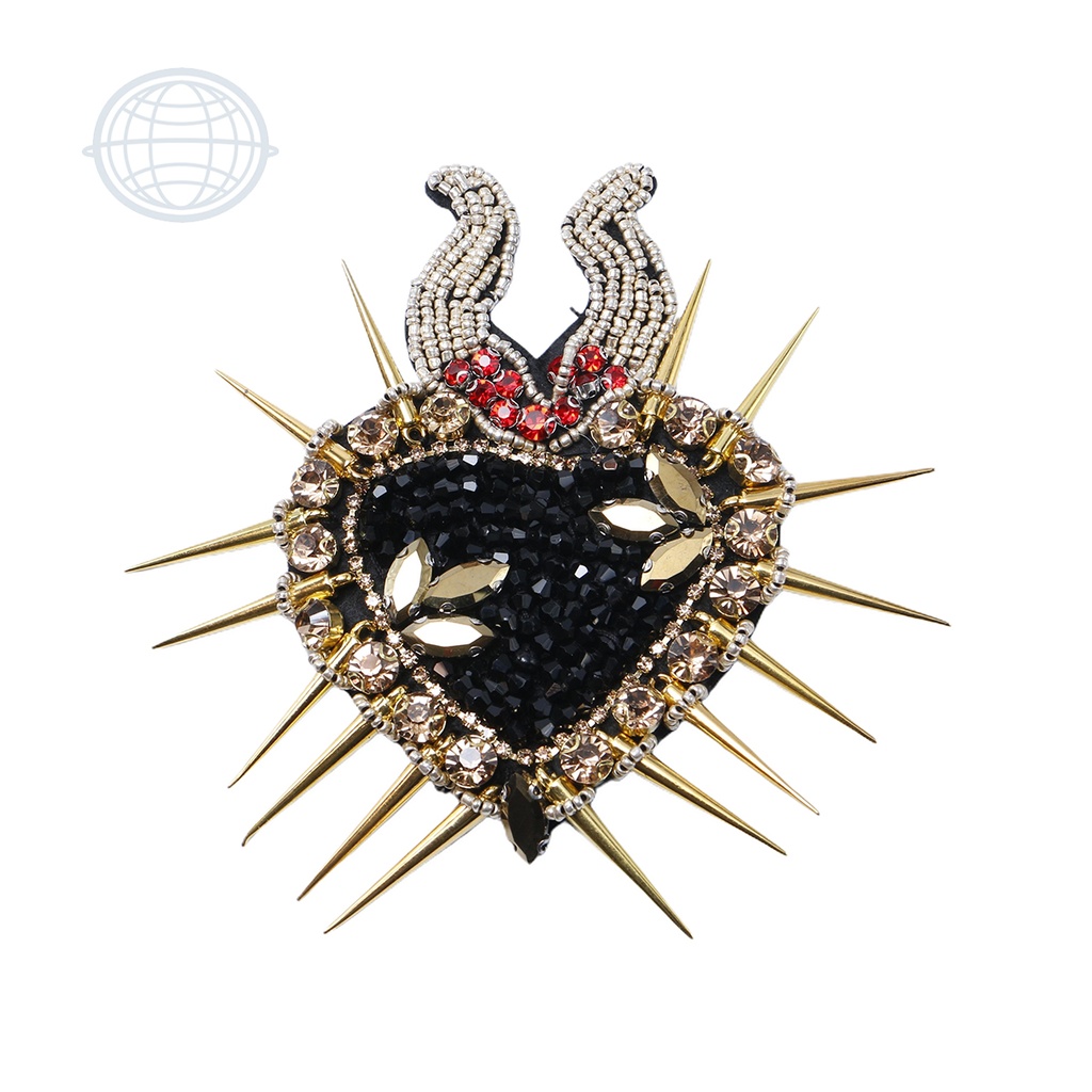 Corazón Con Picos Dorados