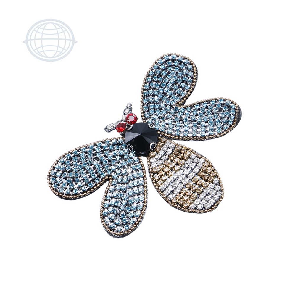 [J440] Abeja Grande Azul con Dorado