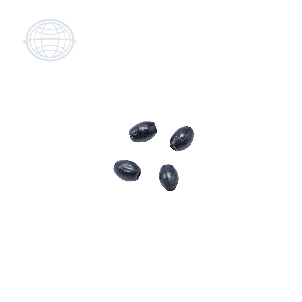 [AP7019-NE-SM] Bellota Madera Pepita 6x4mm (Negro)