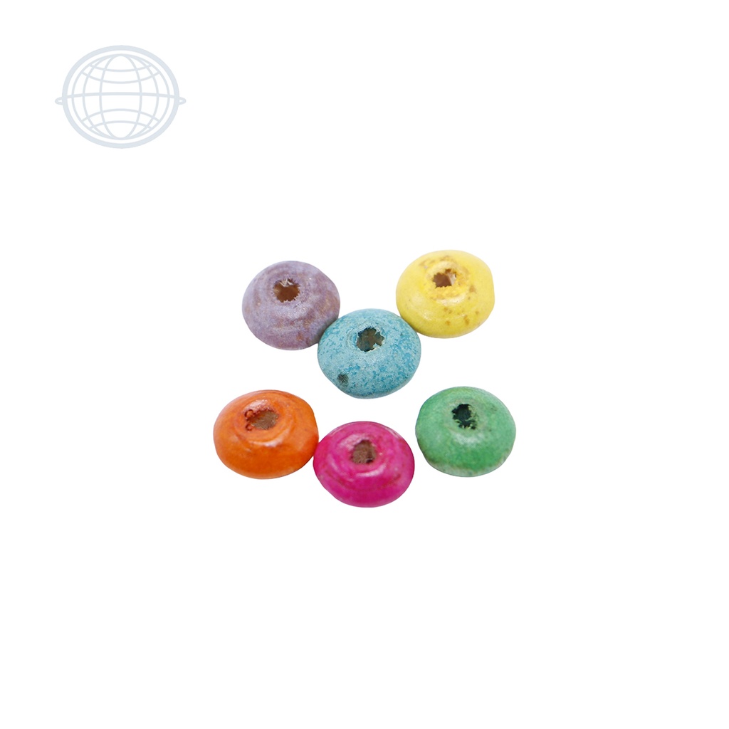 [AP7012-SU-EN] Bellota Madera Platillo 5x10mm (7,000pz/kg) (Surtido)