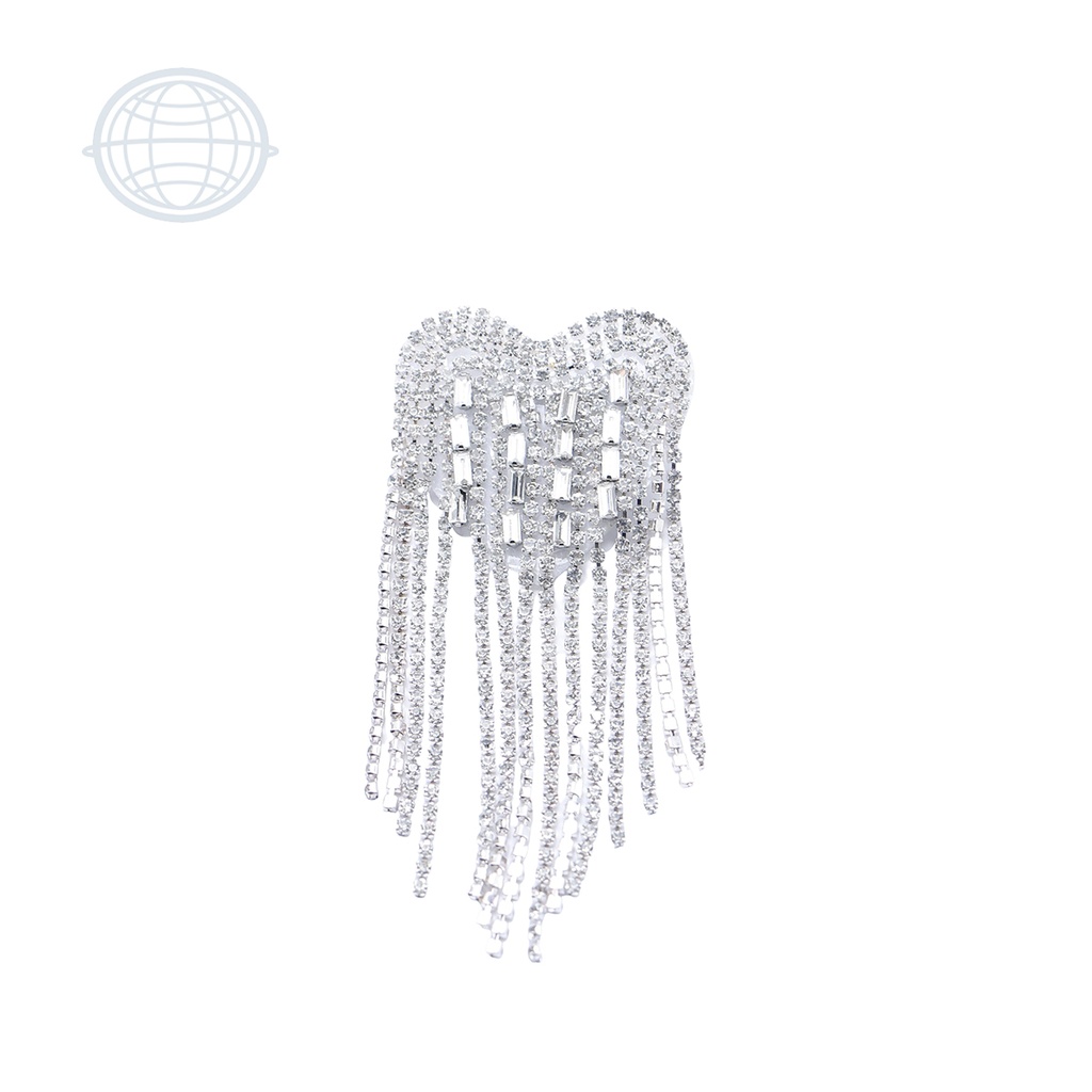 Corazón Chico Plata con Fleco