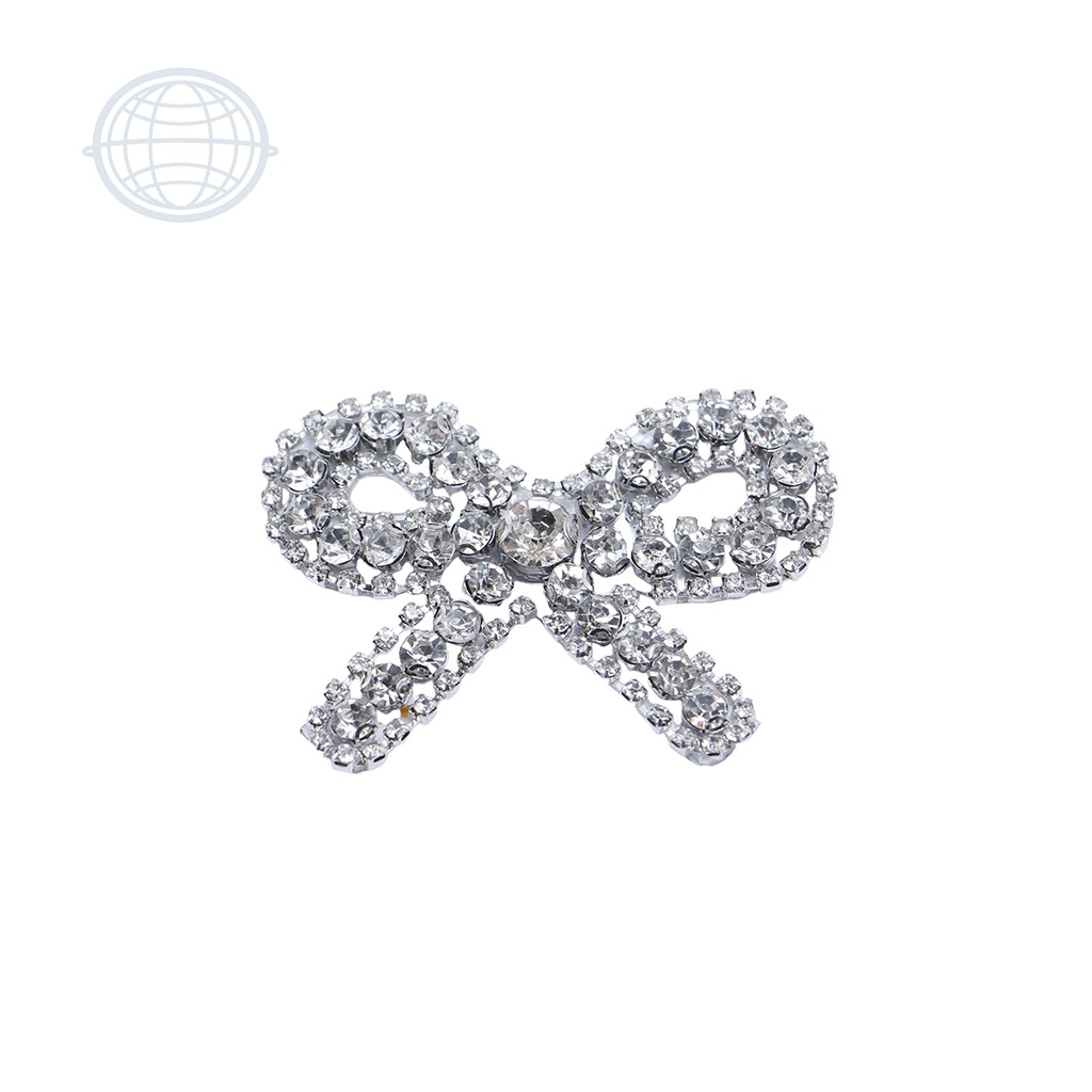 Moño con Piedra Plata