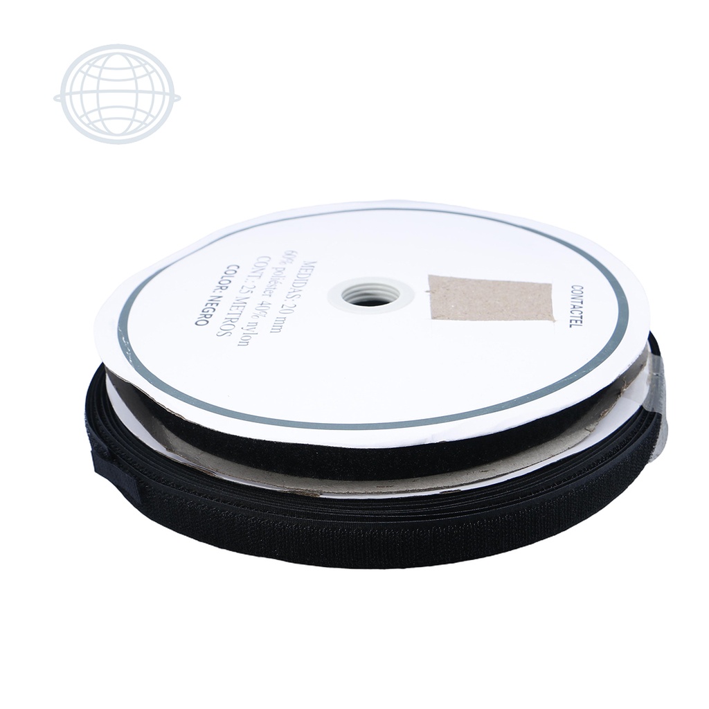 [CONTAC19B-BL-CH] Contactel 19mm B (60% Poliéster 40% Nailon) (Blanco)