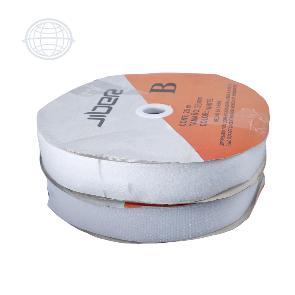 [CONTAC38B-BL-CH] Contactel 38mm B (60% Poliéster 40% Nailon) (Blanco)