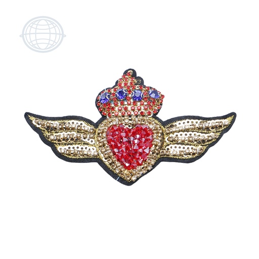 [C059] Corazón Con Alas y Corona Chico
