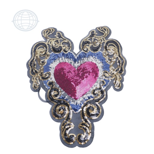 [J212] Corazon Grande con Dorado