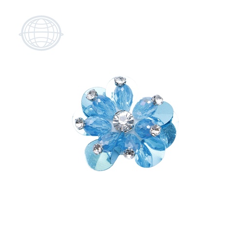 [J247] Flor Espejo Azul