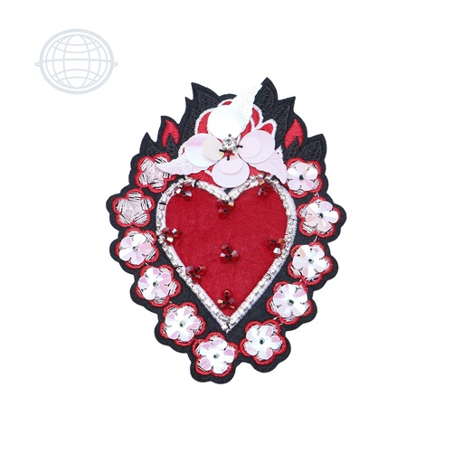 [J292] Corazón Con Flores
