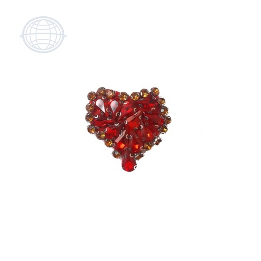 [C374] Corazón Mediano con Gota Rojo