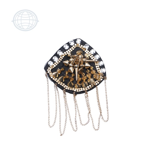 [J420] Hombrera con Picos y Cadena Dorada