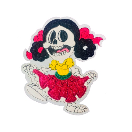[F021] Calaverita Moño Rosa