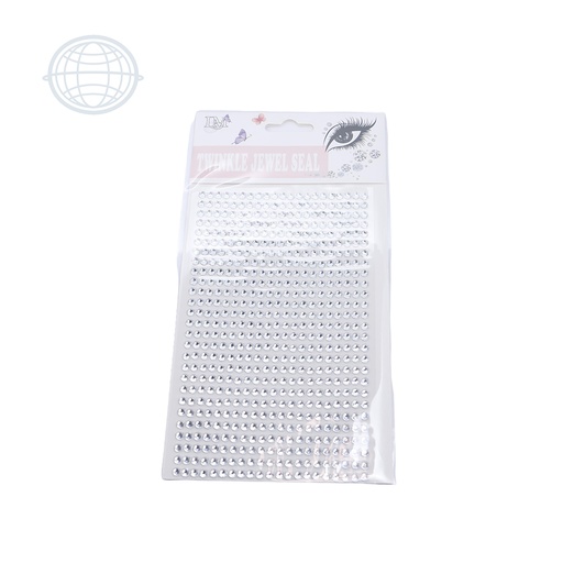 [PEG0010-TR-SM] Sticker Piedra Redonda 4mm Cristal (12 planillas)