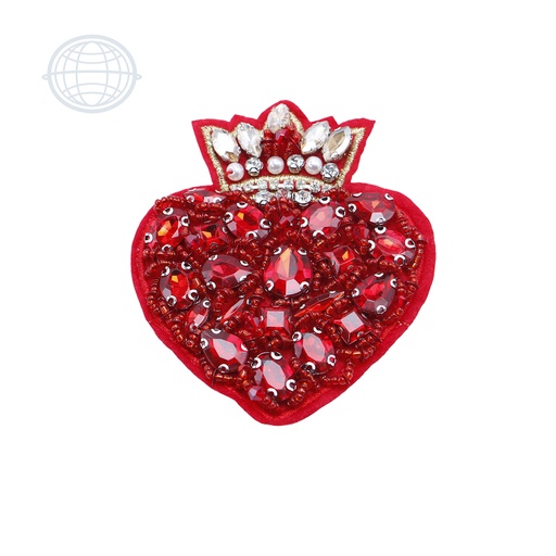 [Z023] Corazón Corona Dorada