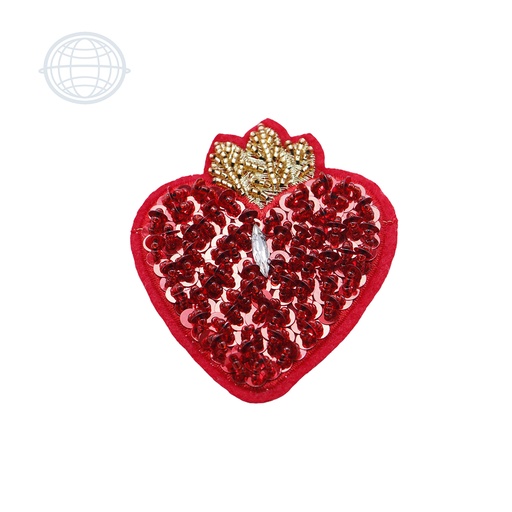 [Z021] Corazón con Espiga Dorada 