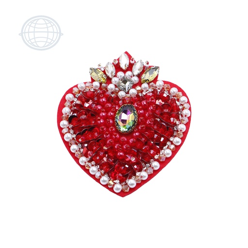 [Z024] Corazón Grande con Perla 