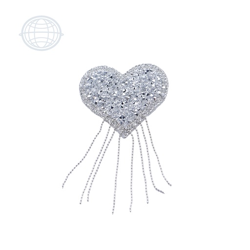 [XLY07] Corazón Mediano Plata con Fleco